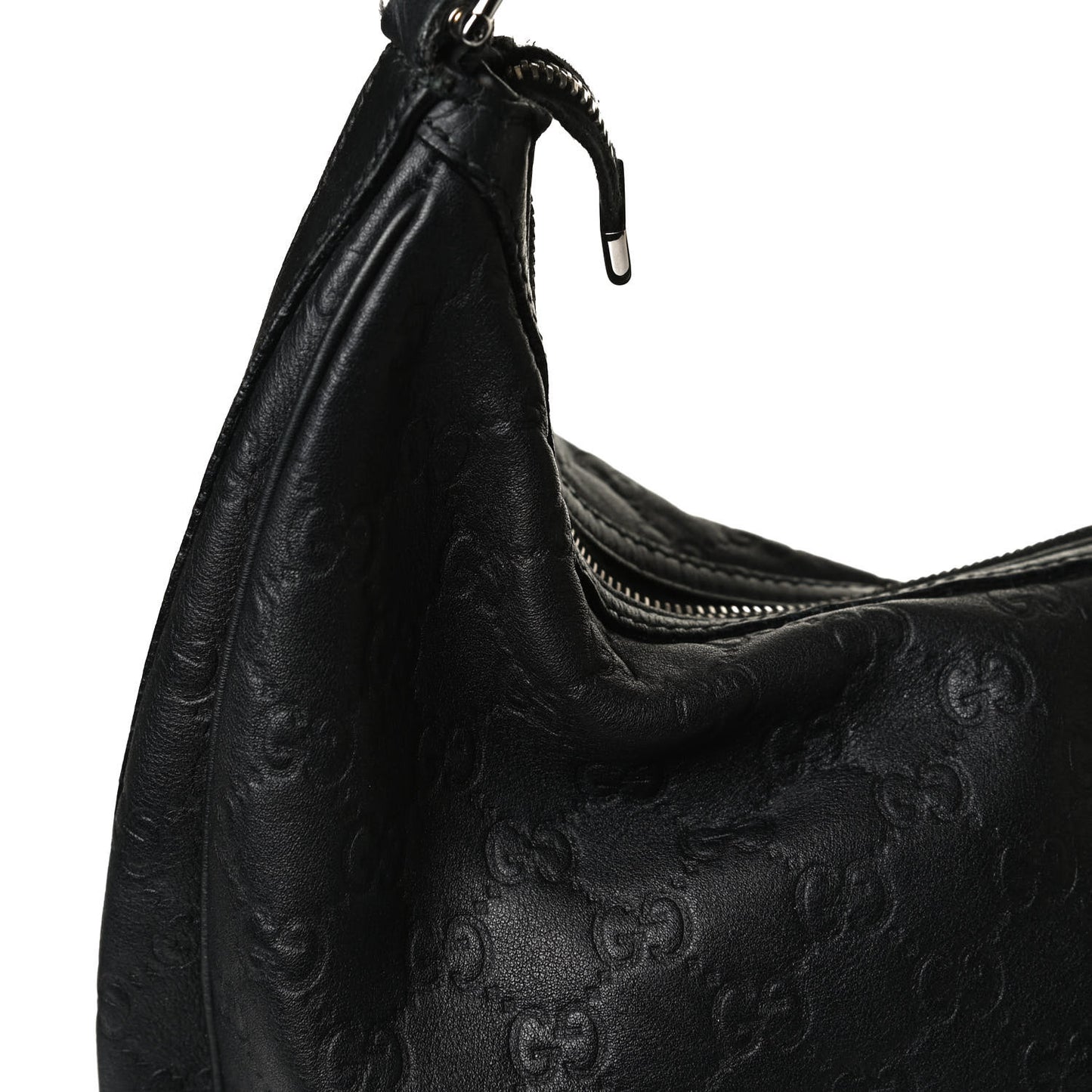Guccissima Large GG Twins Hobo Black