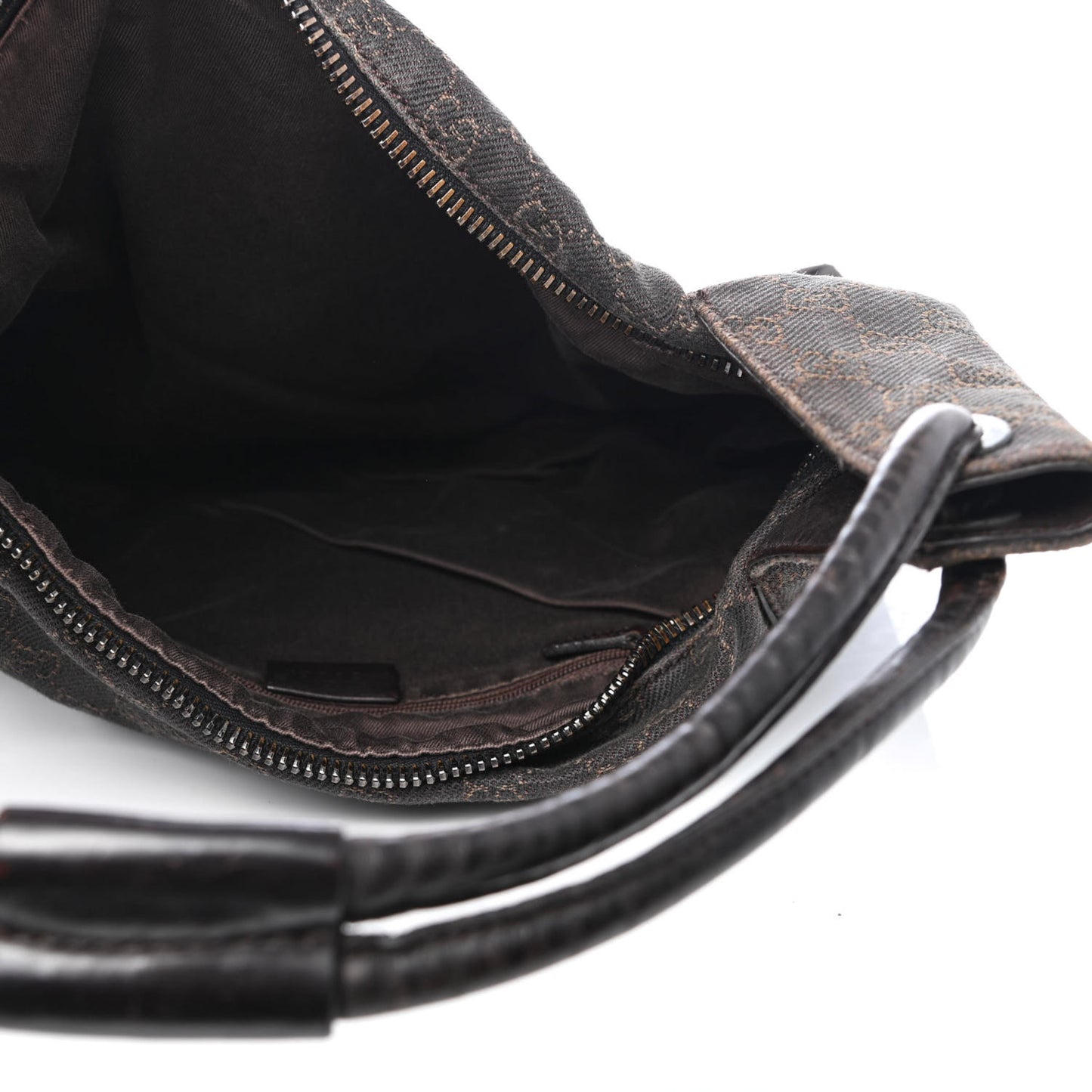 Canvas Monogram Shoulder Bag Brown