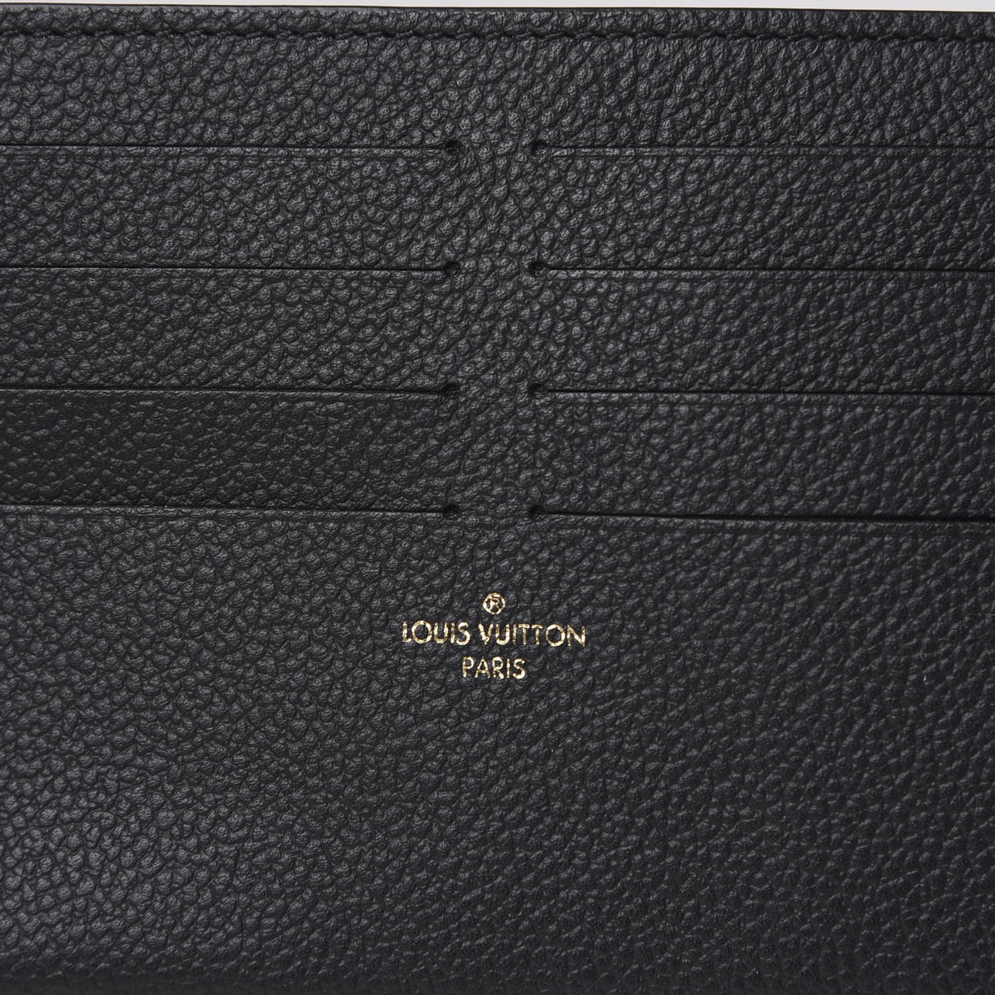 Calfskin Felicie Chain Wallet Card Holder Insert Black