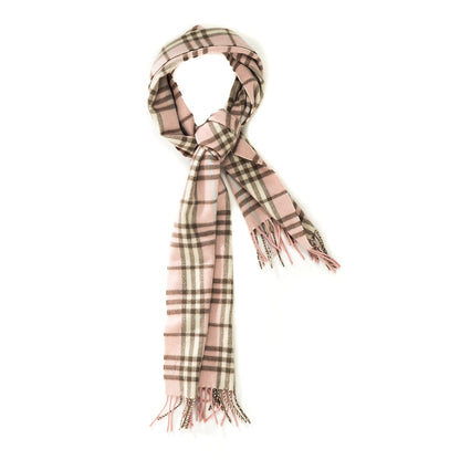 Burberry Cashmere Nova Check Scarf Pink 1 of 4