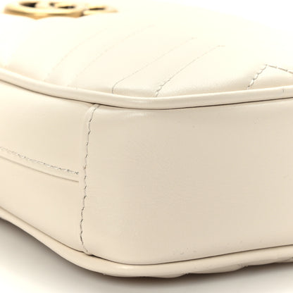 Gucci Calfskin Matelasse GG Marmont Mini Bag Coin Purse Mystic White Perfect Pink 9 of 10