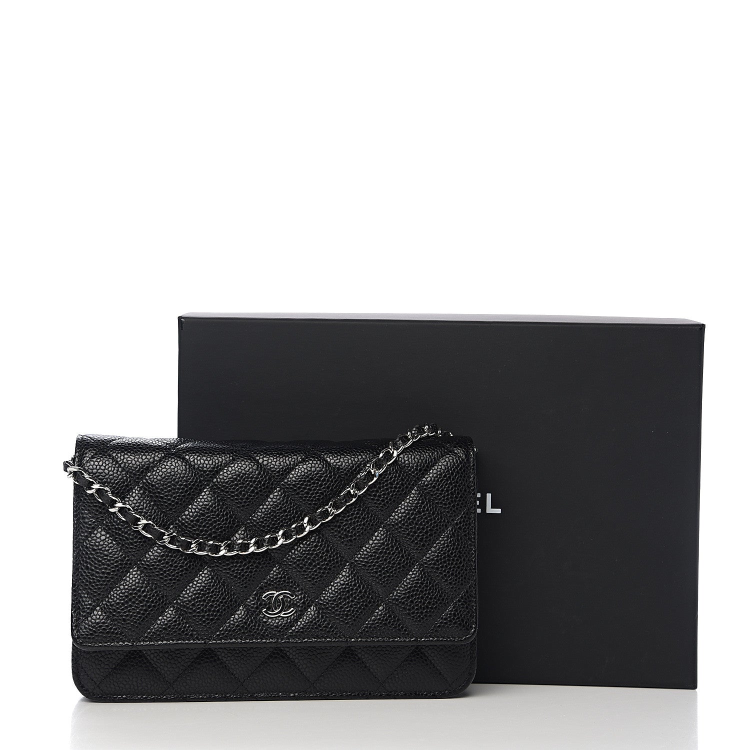 Chanel Caviar Quilted Wallet On Chain WOC Black 11 of 11