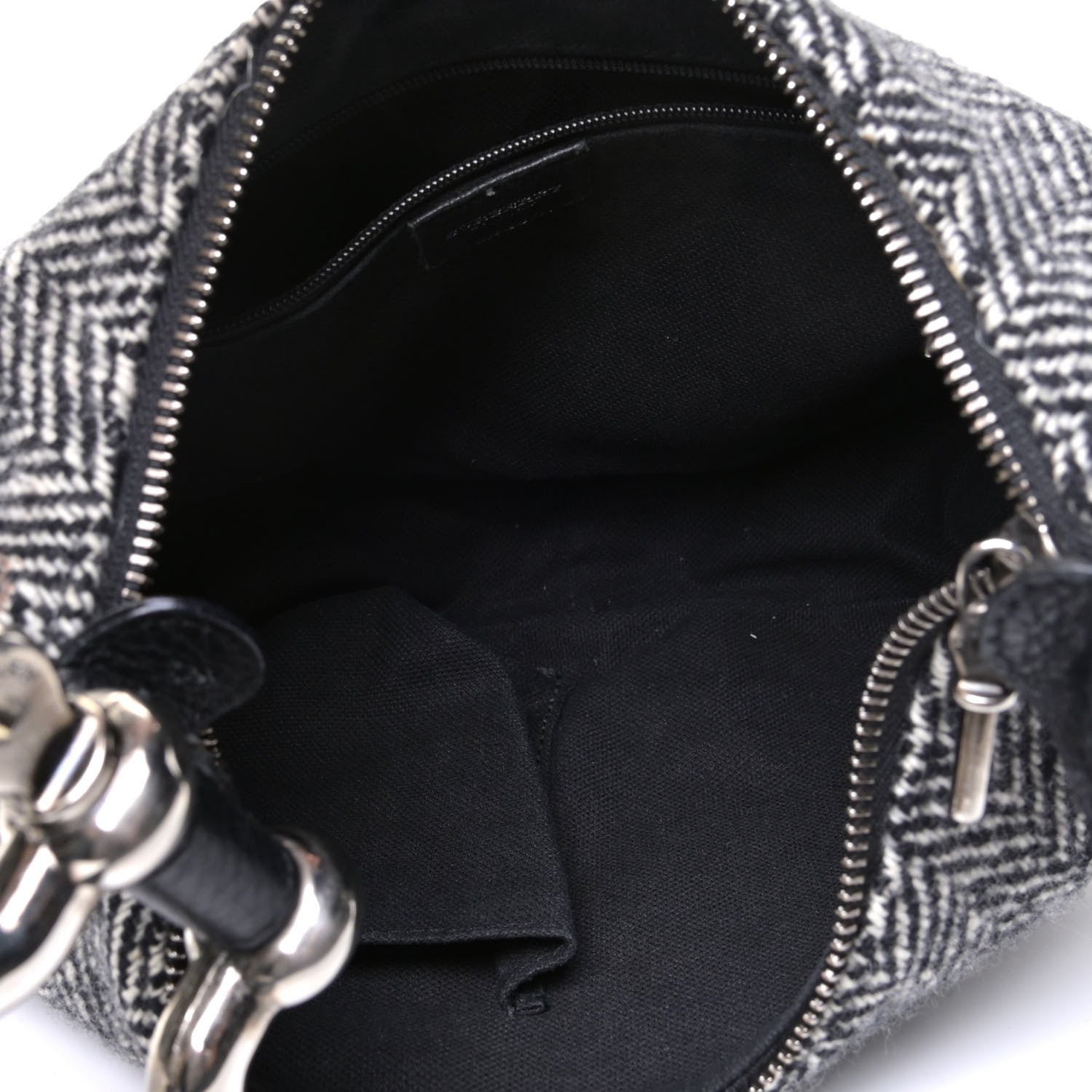 Burberry Knit Shoulder Bag Black White 4 of 8