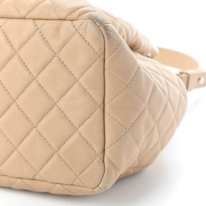 Chanel Lambskin Quilted Small CC Chain Bucket Bag Beige 6 of 11