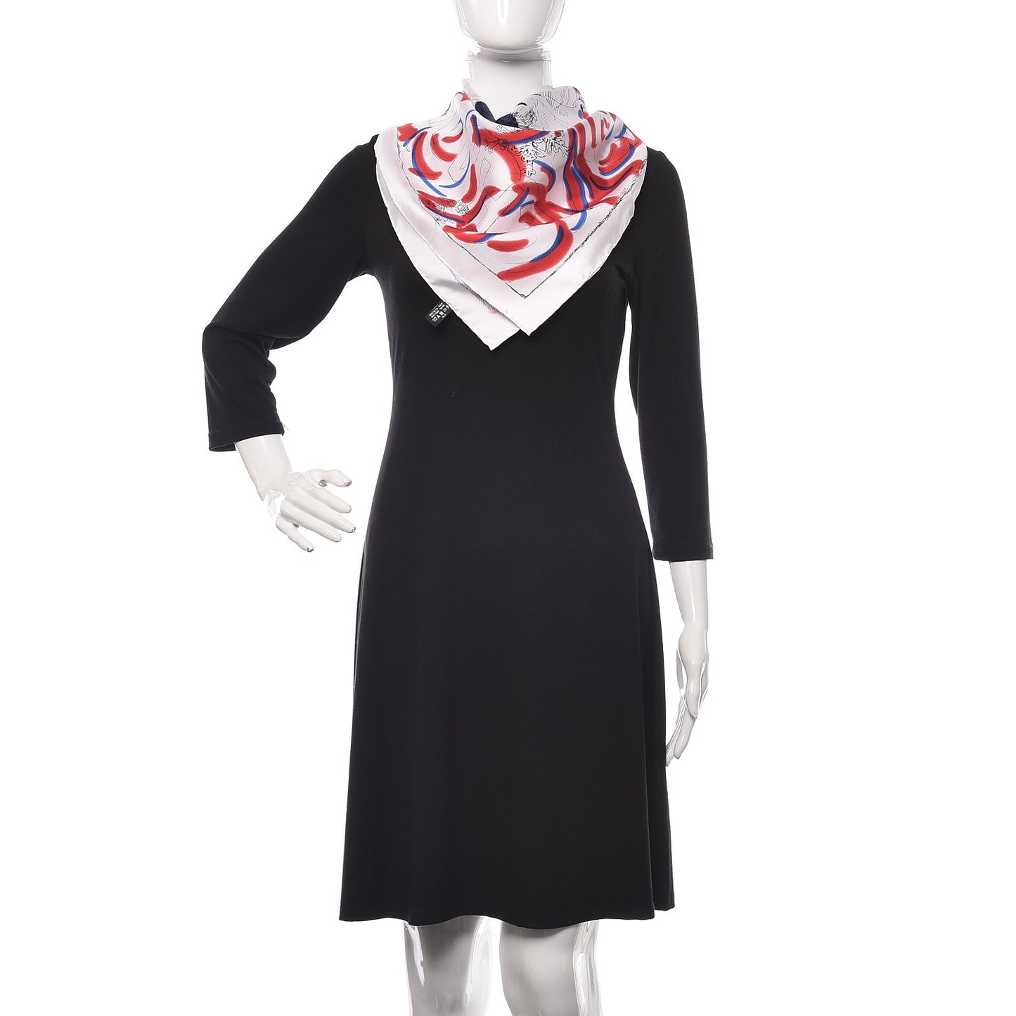 Silk Polar Bear Scarf Red