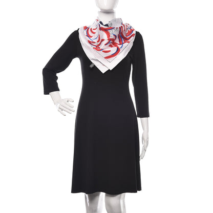 Chanel Silk Polar Bear Scarf Red 2 of 4