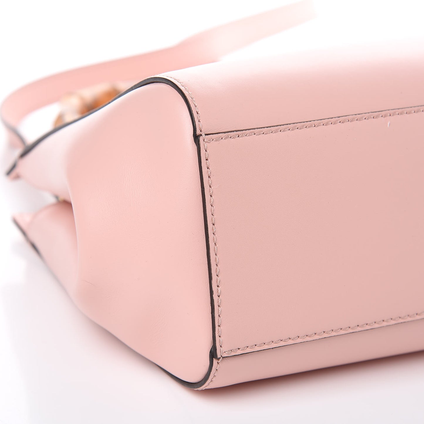Nappa Bamboo Small Nymphaea Top Handle Bag Perfect Pink