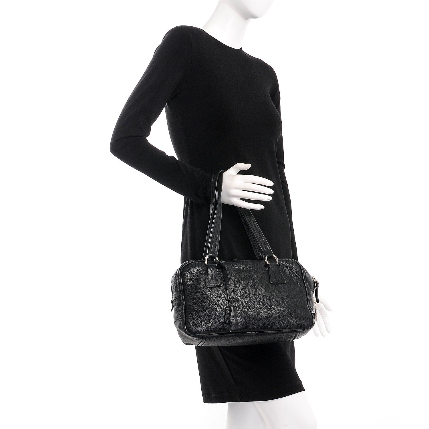 Prada Vitello Daino Tote Nero Black 2 of 18