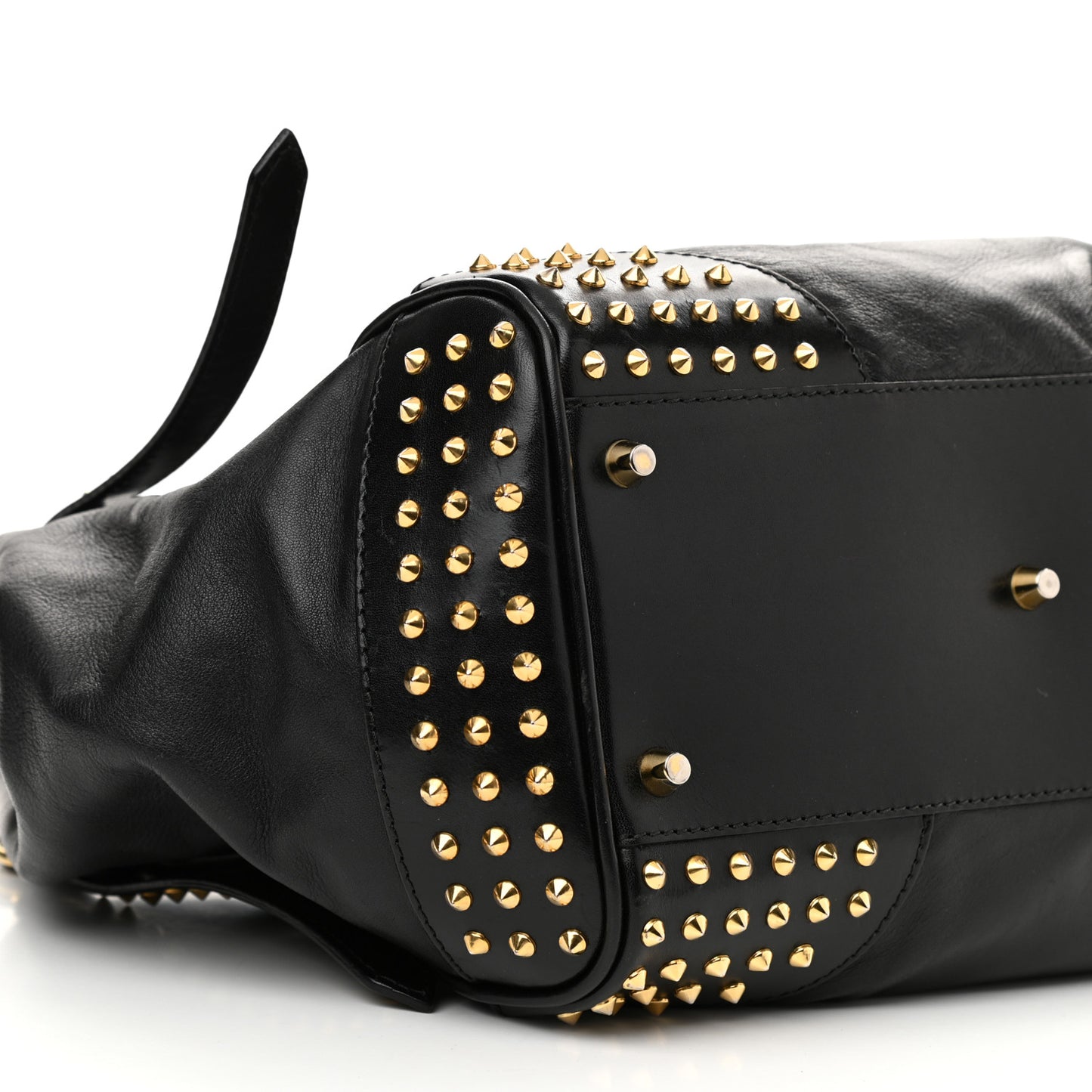 Lambskin Bridle Studs Small Canterbury Tote Black