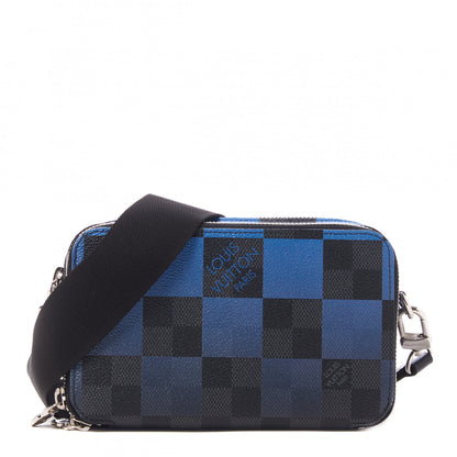 Louis Vuitton Giant Damier Graphite Alpha Wearable Wallet Navy 1 of 8