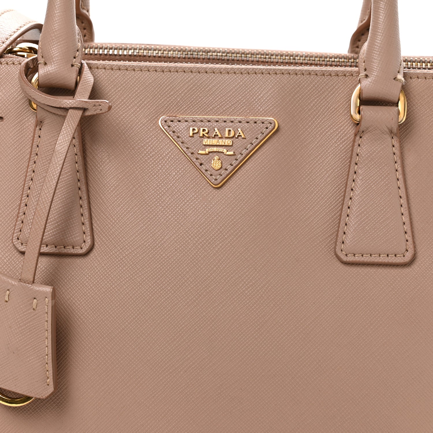 Prada Saffiano Small Galleria Double Zip Tote Cammeo 9 of 11