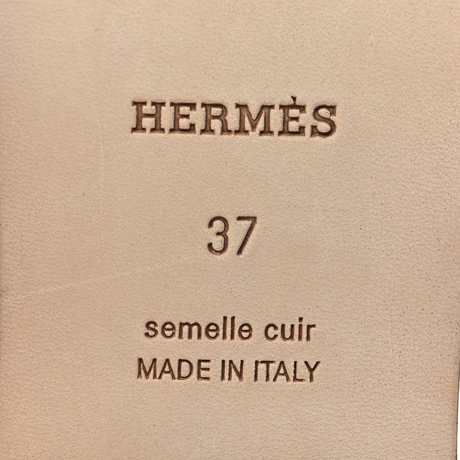 Hermes Ostrich Oran Sandals 37 Naturel 7 of 8