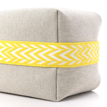 Hermes Canvas Large Bride-A-Brac Pouch Jaune Citron 8 of 9