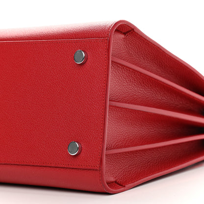 Saint Laurent Grained Calfskin Small Sac De Jour Lipstick Red 13 of 13