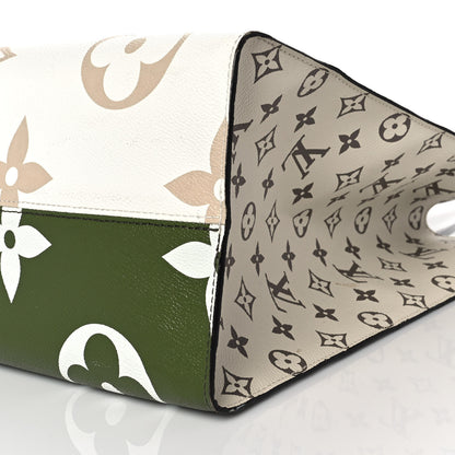 Louis Vuitton Monogram Giant Onthego GM Kaki Beige 8 of 10
