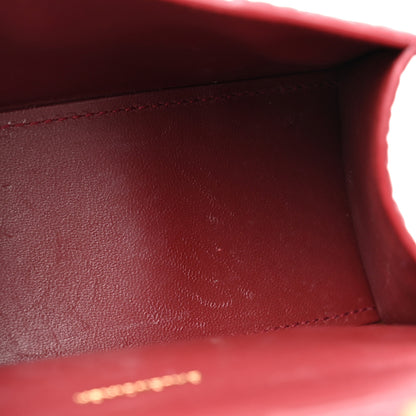 Balenciaga Shiny Calfskin Crocodile Embossed Hourglass Top Handle Bag XS Dark Red 11 of 12
