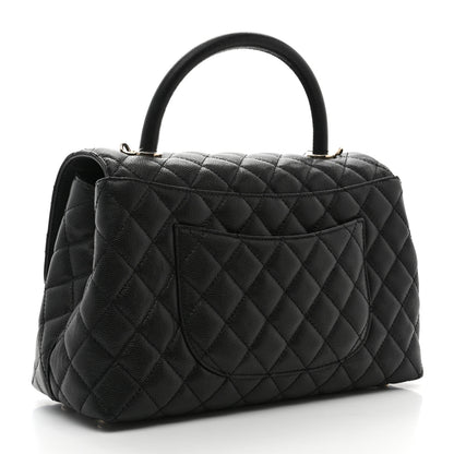 Chanel Caviar Quilted Small Coco Handle Flap Black 3 of 10