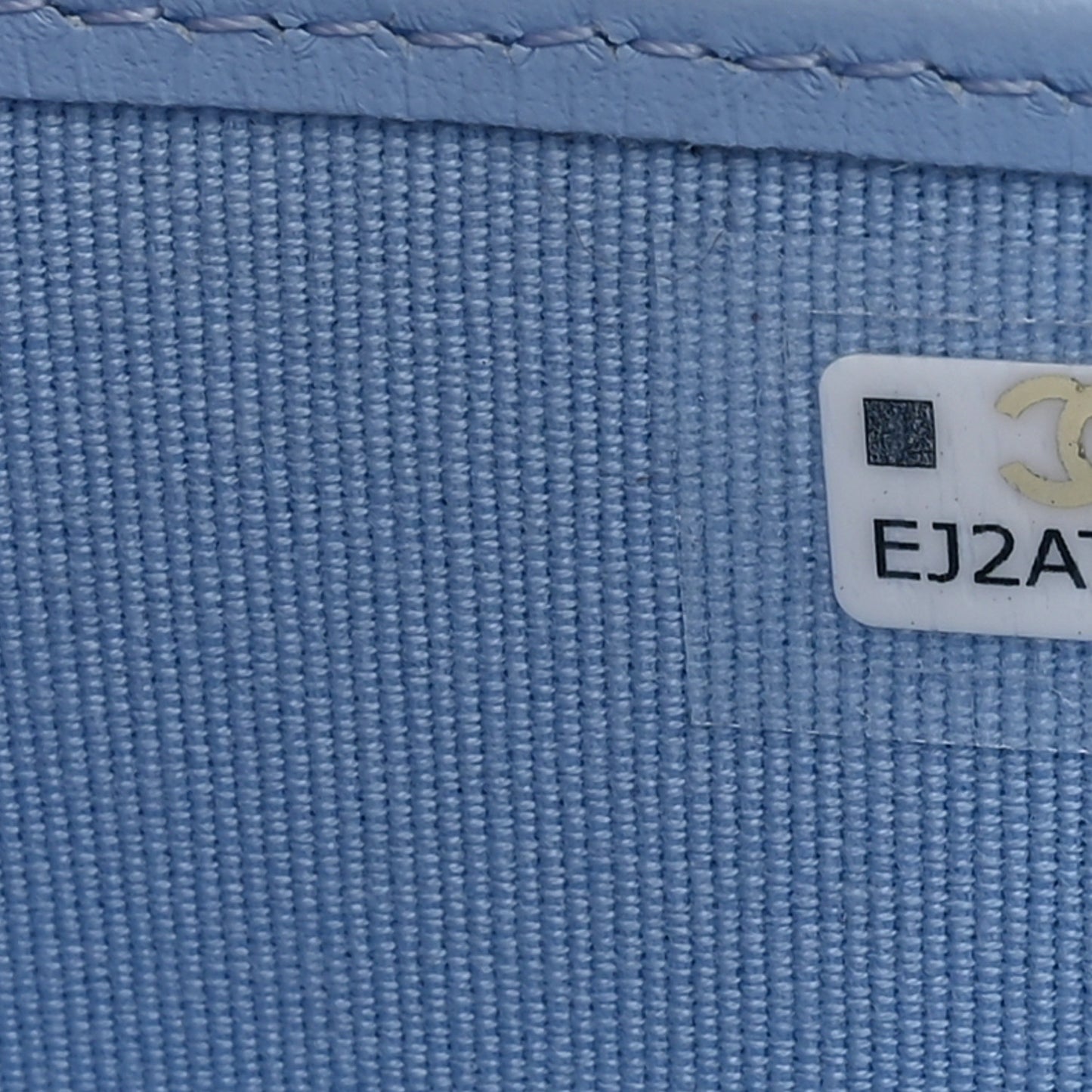 Caviar Quilted Compact Flap Wallet Light Blue