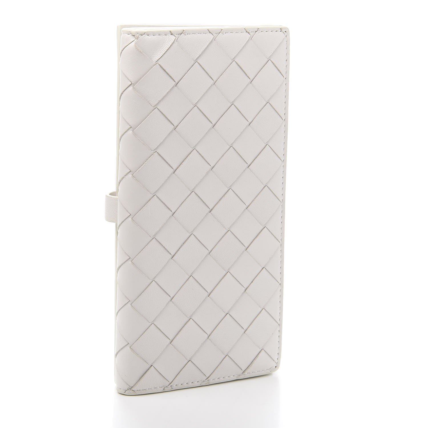 Bottega Veneta Nappa Intrecciato Continental Snap Wallet White 3 of 11