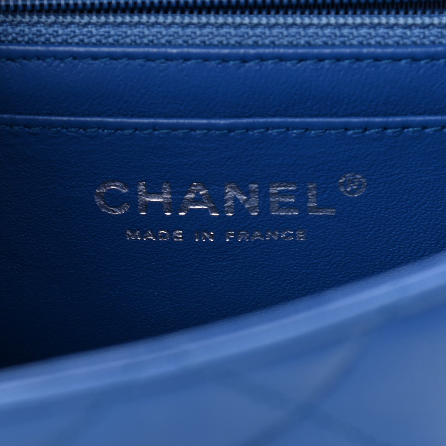 Lambskin Quilted Mini Square Flap Blue