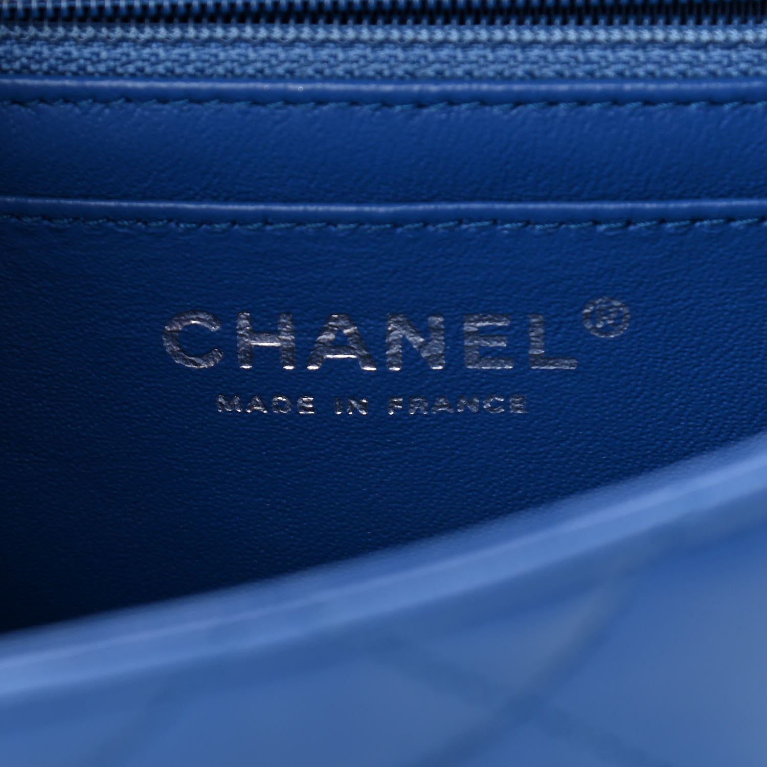 Chanel Lambskin Quilted Mini Square Flap Blue 6 of 11