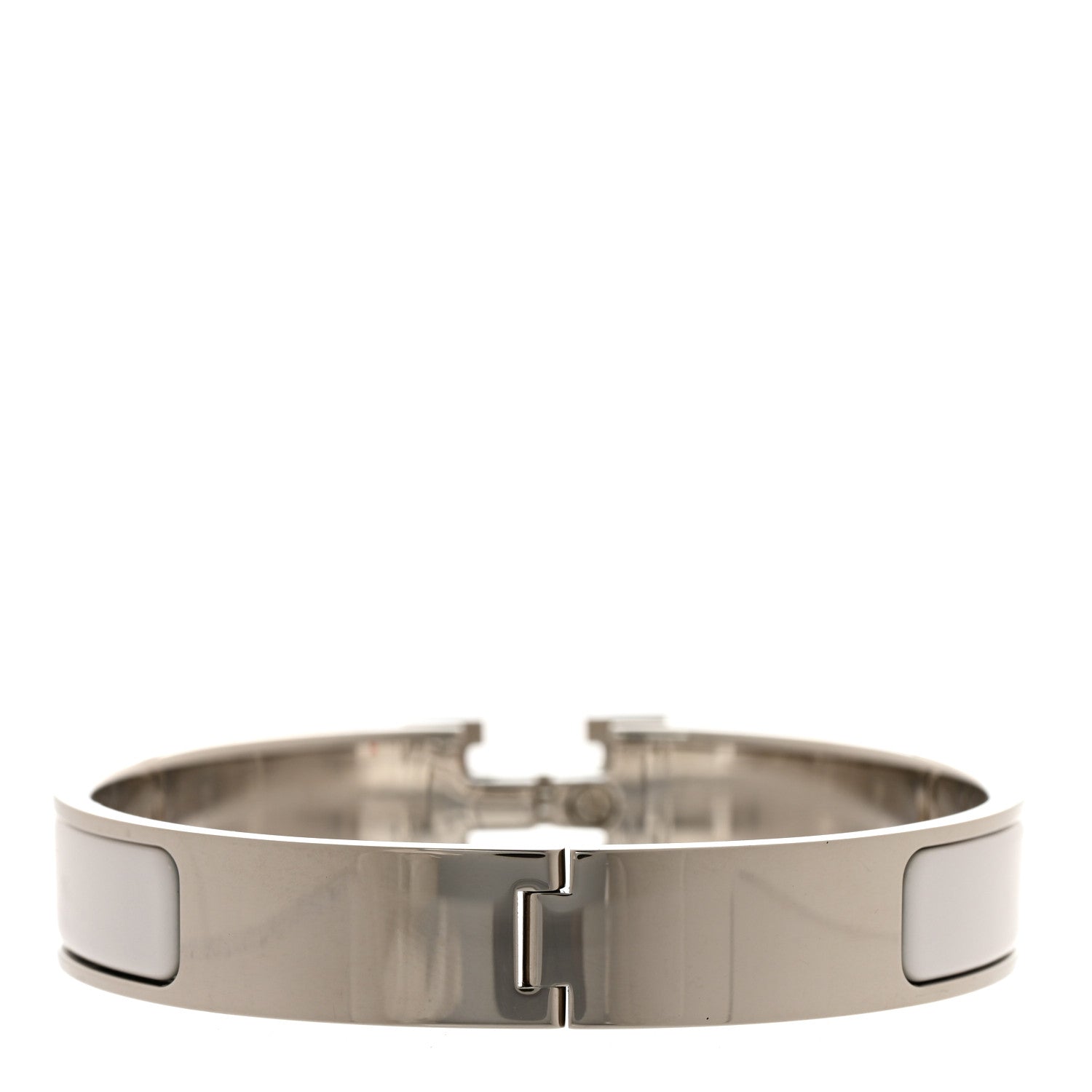 Hermes Enamel Narrow Clic Clac H Bracelet PM White 3 of 4
