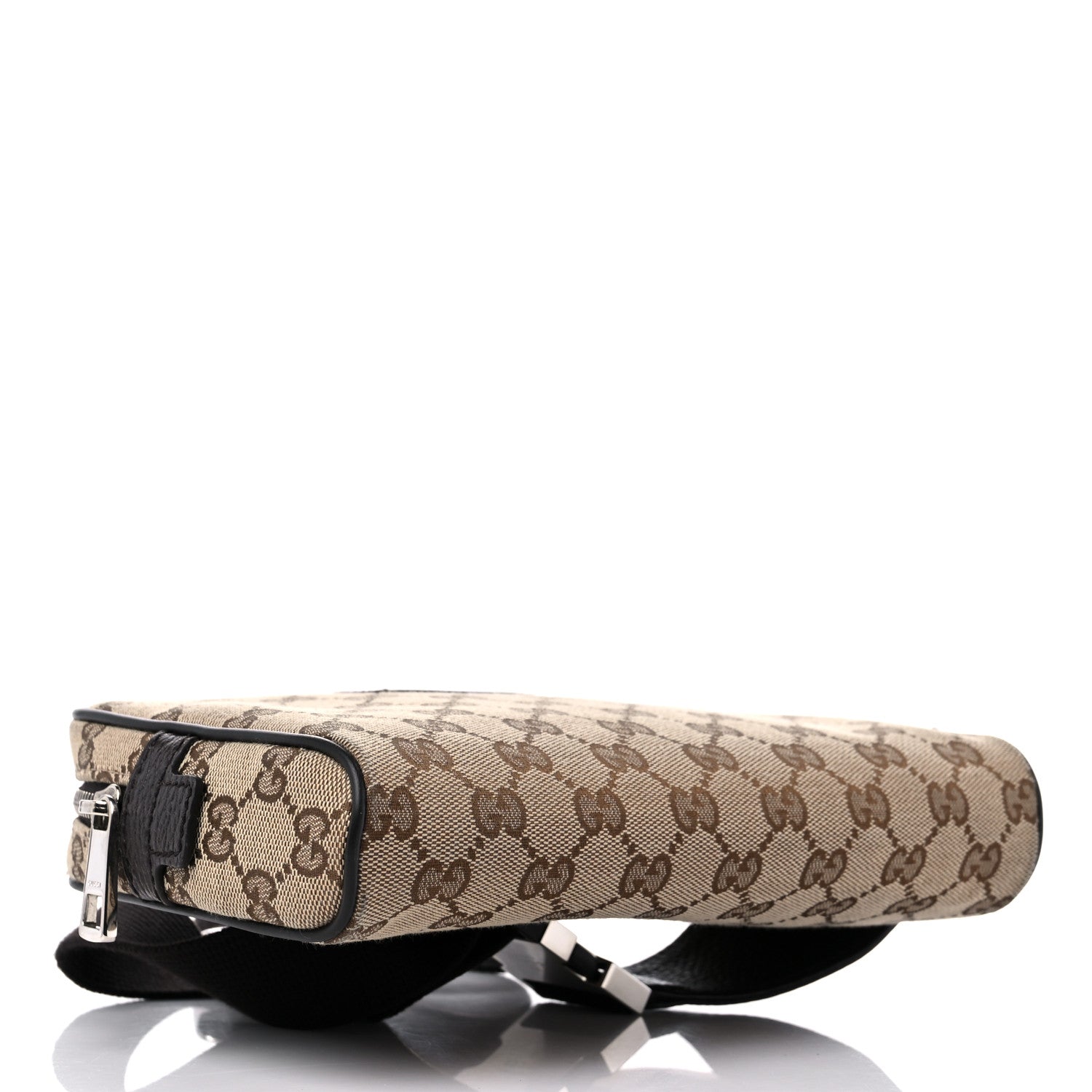 Gucci Monogram Dollar Calfskin Belt Bag Beige Ebony Testa di Moro Marrone Scuro 4 of 15
