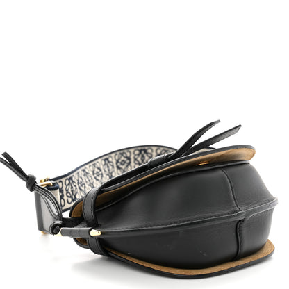 Loewe Calfskin Jacquard Mini Gate Dual Bag Black 4 of 11