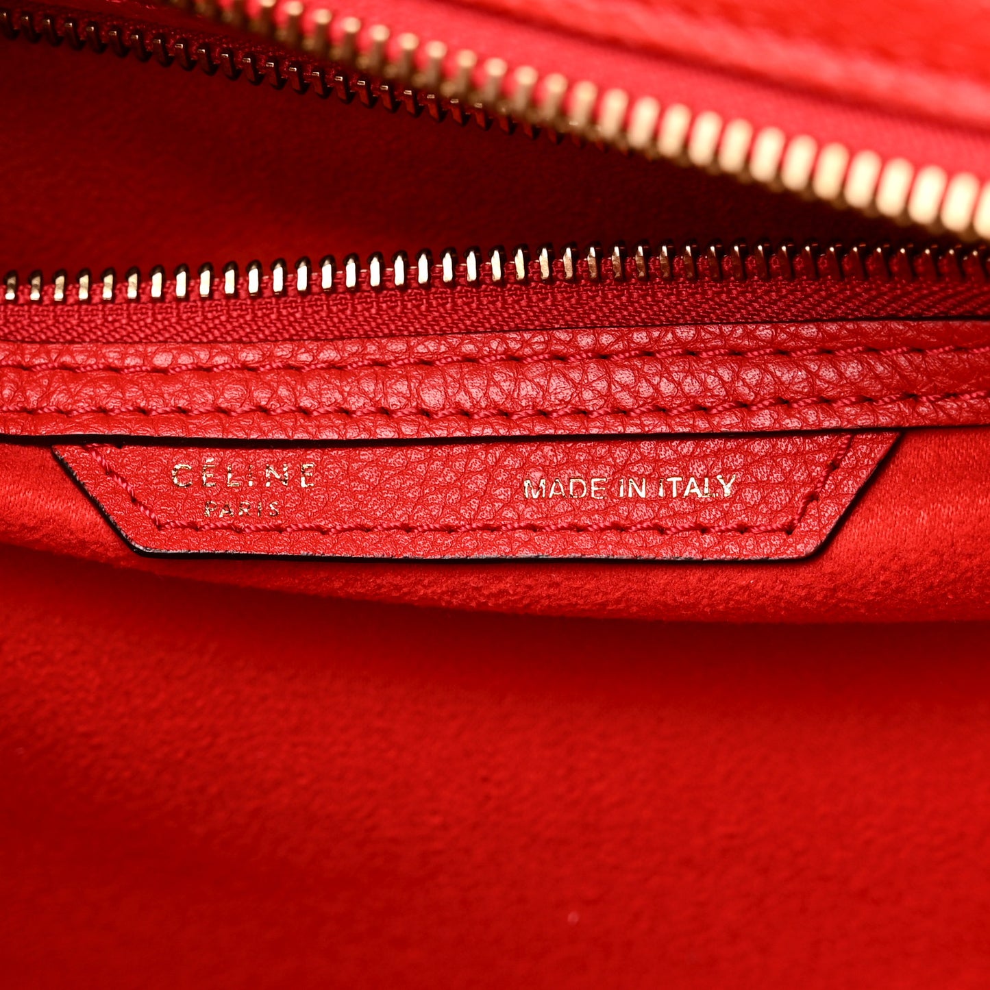 Drummed Calfskin Mini Luggage Coquelicot