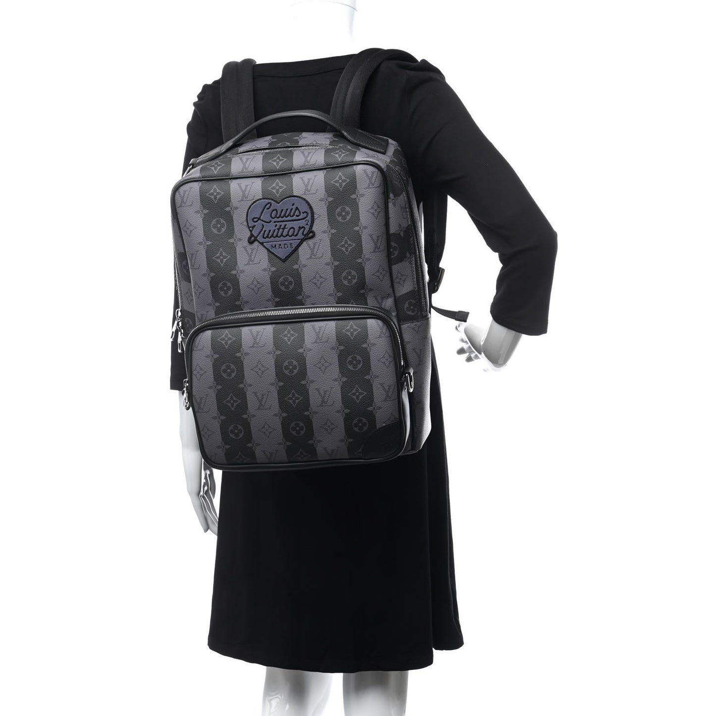 X NIGO Monogram Eclipse Stripes LV Heart Modular Utilitary Backpack