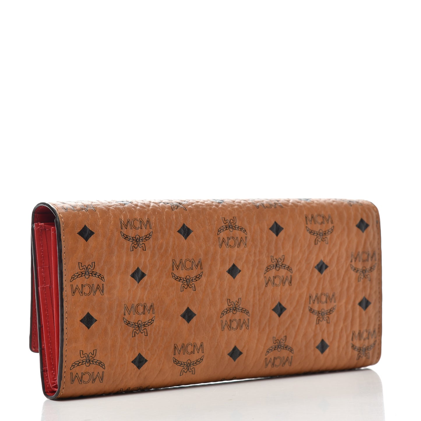 Visetos Continental Flap Wallet Cognac Red