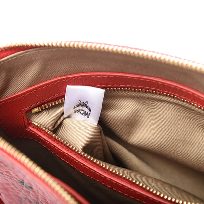 MCM Visetos Year Of The Mouse Wristlet Zip Pouch Viva Red 7 of 8