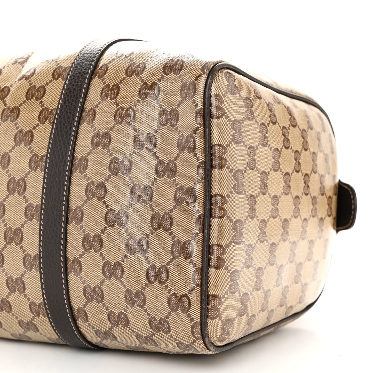 Crystal Monogram Medium Joy Boston Dark Brown