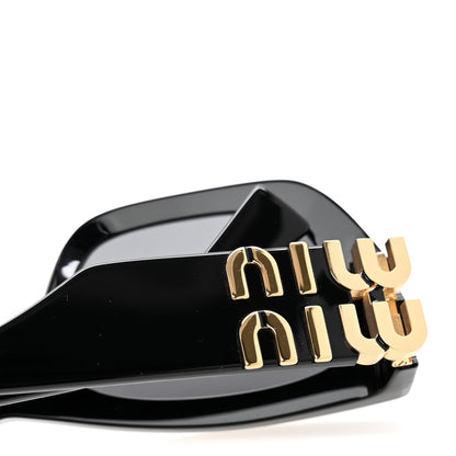 Miu Miu Acetate Rectangle Sunglasses SMU 09W Black 8 of 9