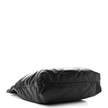 Chanel Shiny Calfskin Quilted Large Chanel 22 Black 5 of 11