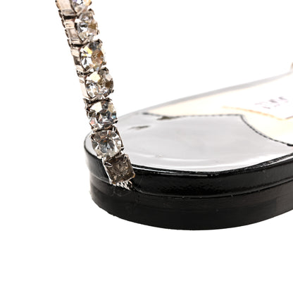 Jimmy Choo Patent Crystal Saeda Flats 38 Black 2 of 15