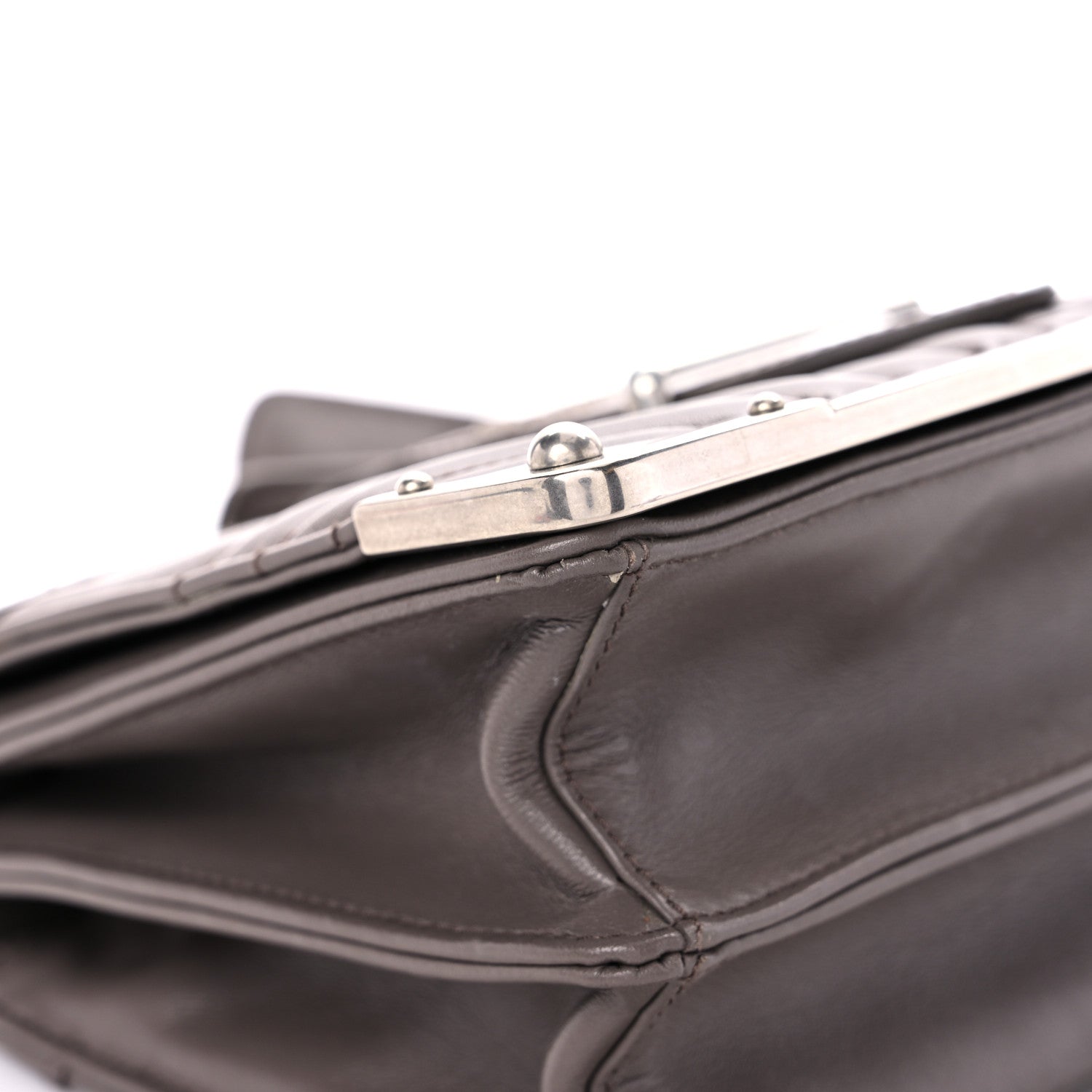 Prada Soft Calfskin Impunture Diagramme Cahier Bag Bambu 7 of 15