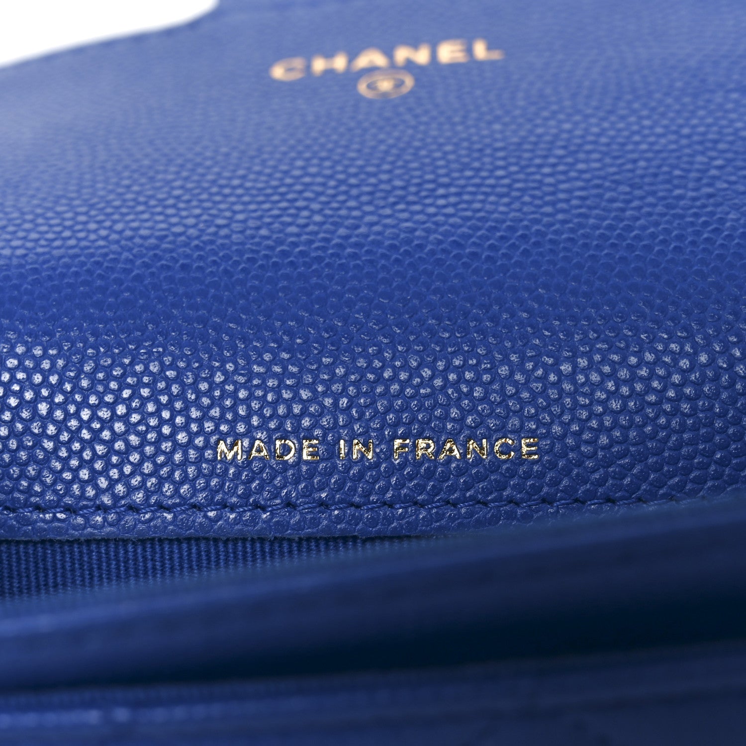 Chanel Caviar Quilted Flap Card Holder Wallet Blue 14 of 20