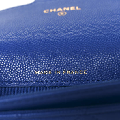 Chanel Caviar Quilted Flap Card Holder Wallet Blue 14 of 20