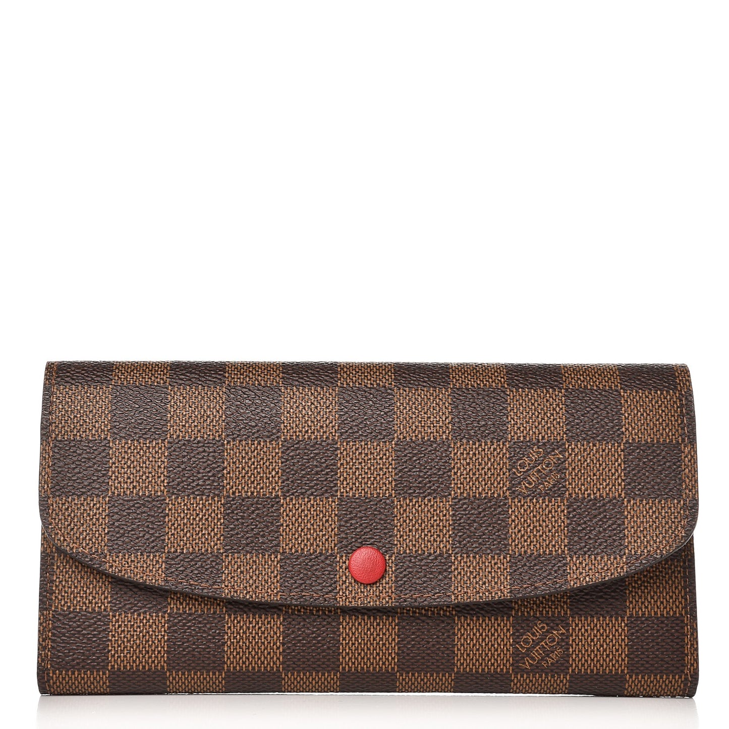 Damier Ebene Emilie Wallet Red