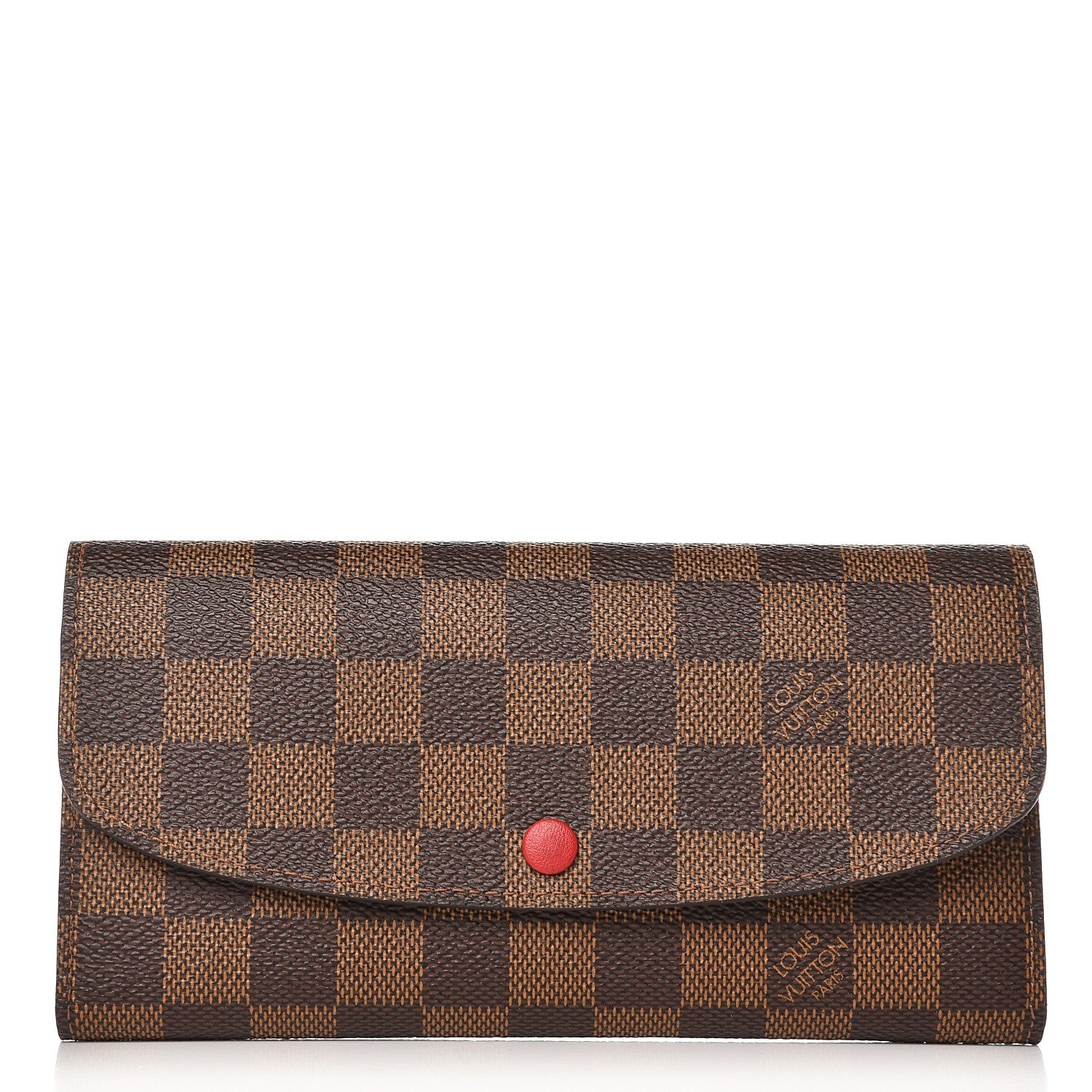 Louis Vuitton Damier Ebene Emilie Wallet Red 1 of 6