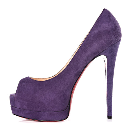 Christian Louboutin Suede Palais Royal 140 Pumps 39 Iris 1 of 9