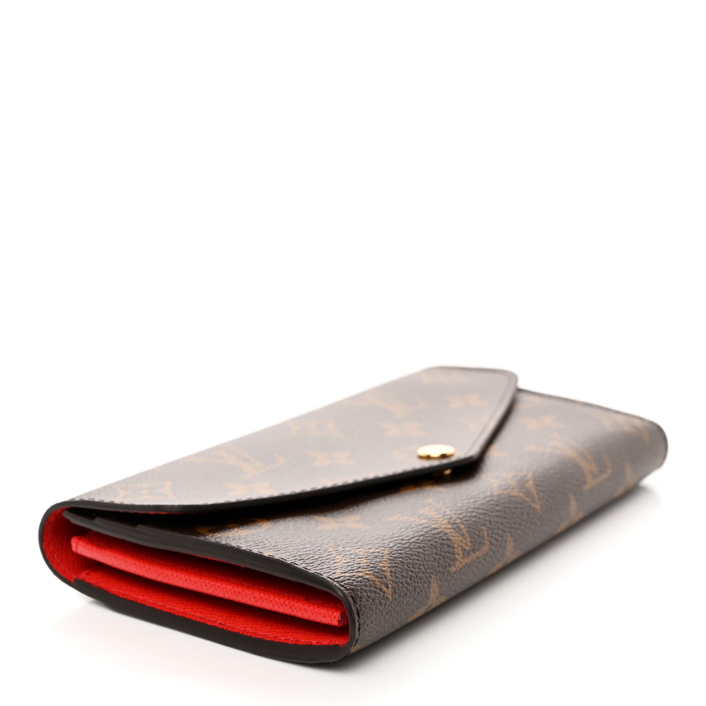 LOUIS VUITTON Monogram Sarah Wallet NM Coquelicot