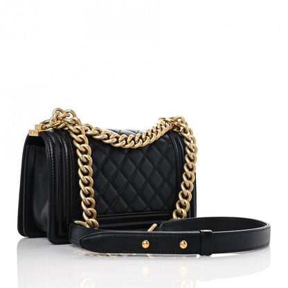 Chanel Lambskin Quilted Small Boy Flap Black 3 of 15