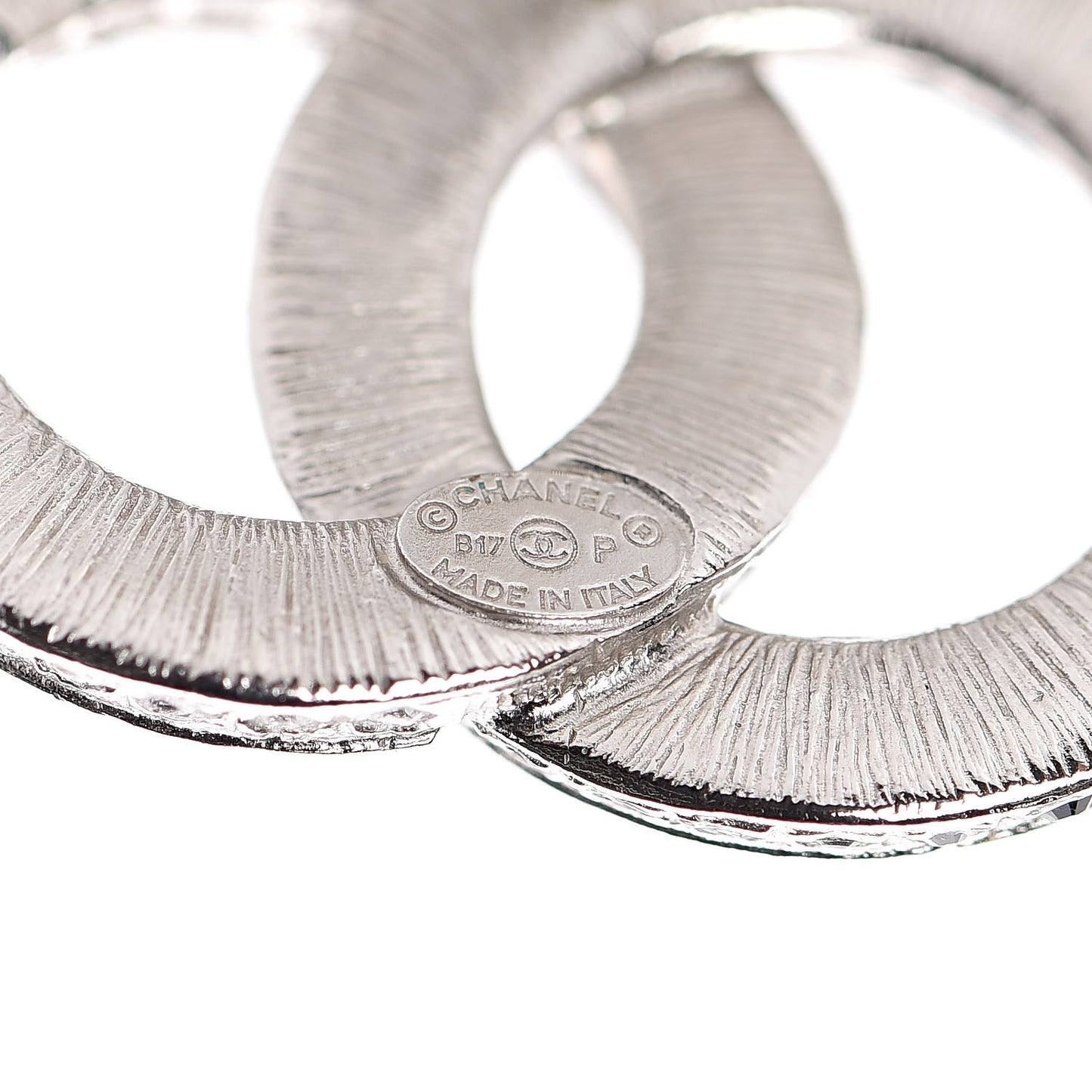 Ruthenium Crystal CC Earrings Silver Black