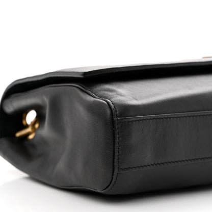 Saint Laurent Smooth Calfskin Suede Medium Reversible Monogram Kate Satchel Black 17 of 18