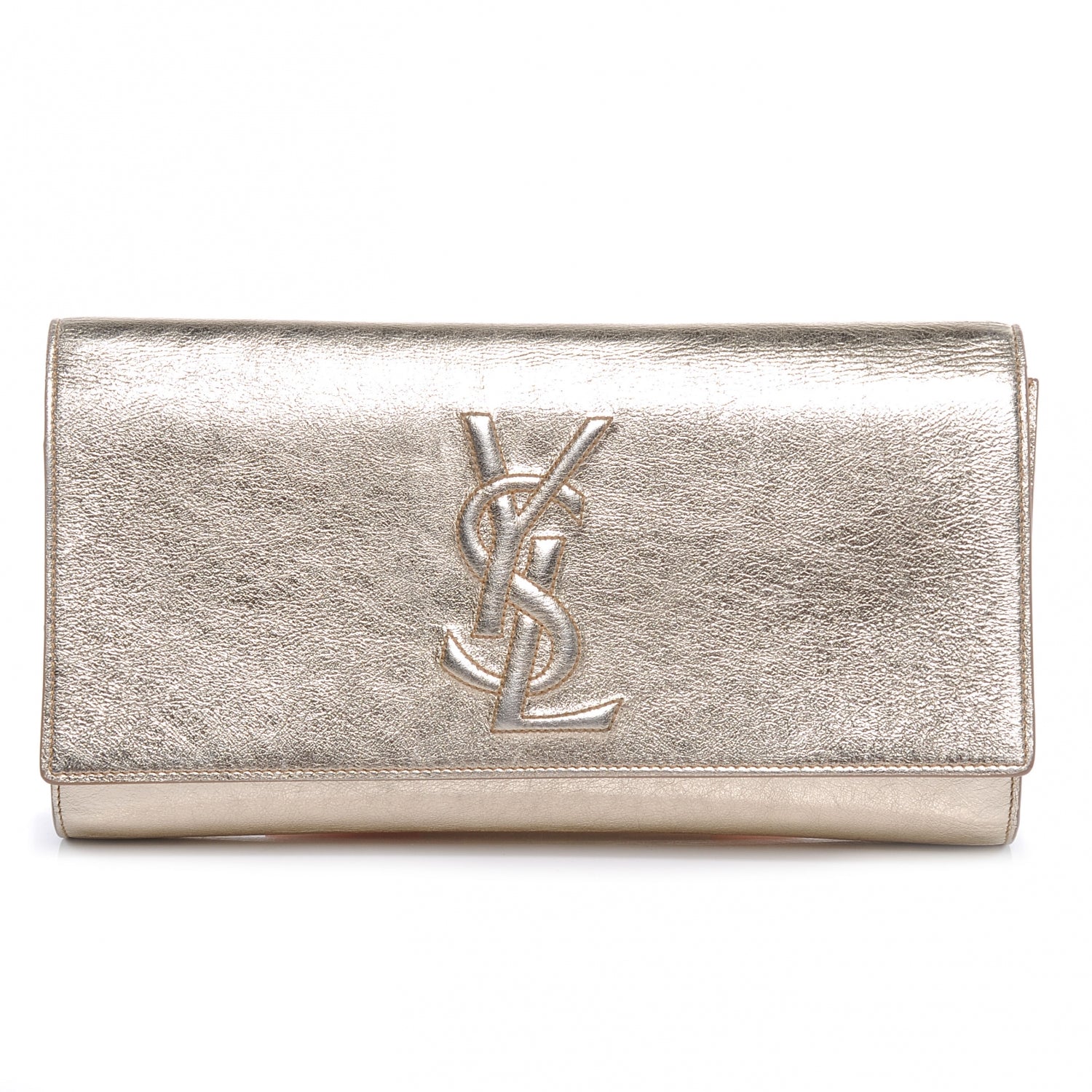 Saint Laurent Leather Belle de Jour Clutch Gold 1 of 7
