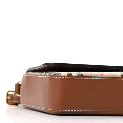 Burberry Calfskin Vintage Check New Hampshire Bag Archive Beige Tan 8 of 9