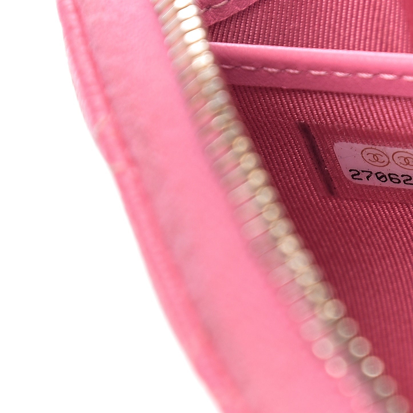 Caviar Quilted Large Gusset Zip Around Wallet Pink