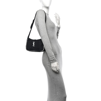 Saint Laurent Econyl Nylon Le 5 A 7 Hobo Black White 2 of 10